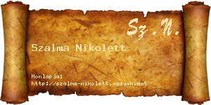 Szalma Nikolett névjegykártya