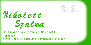 nikolett szalma business card